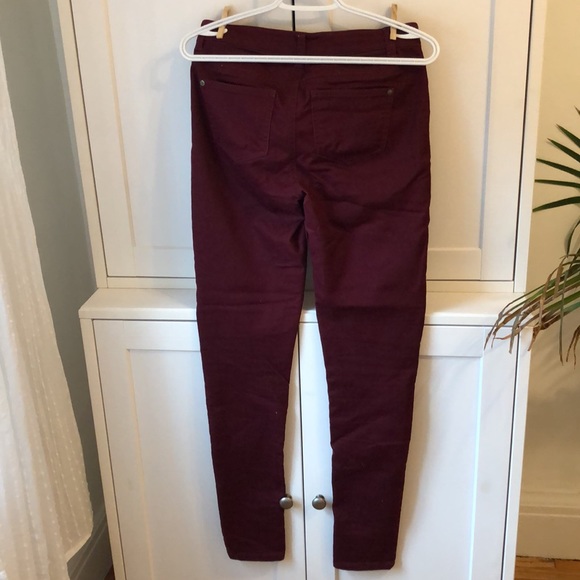 Material Girl skinny burgundy pants - Picture 2 of 2